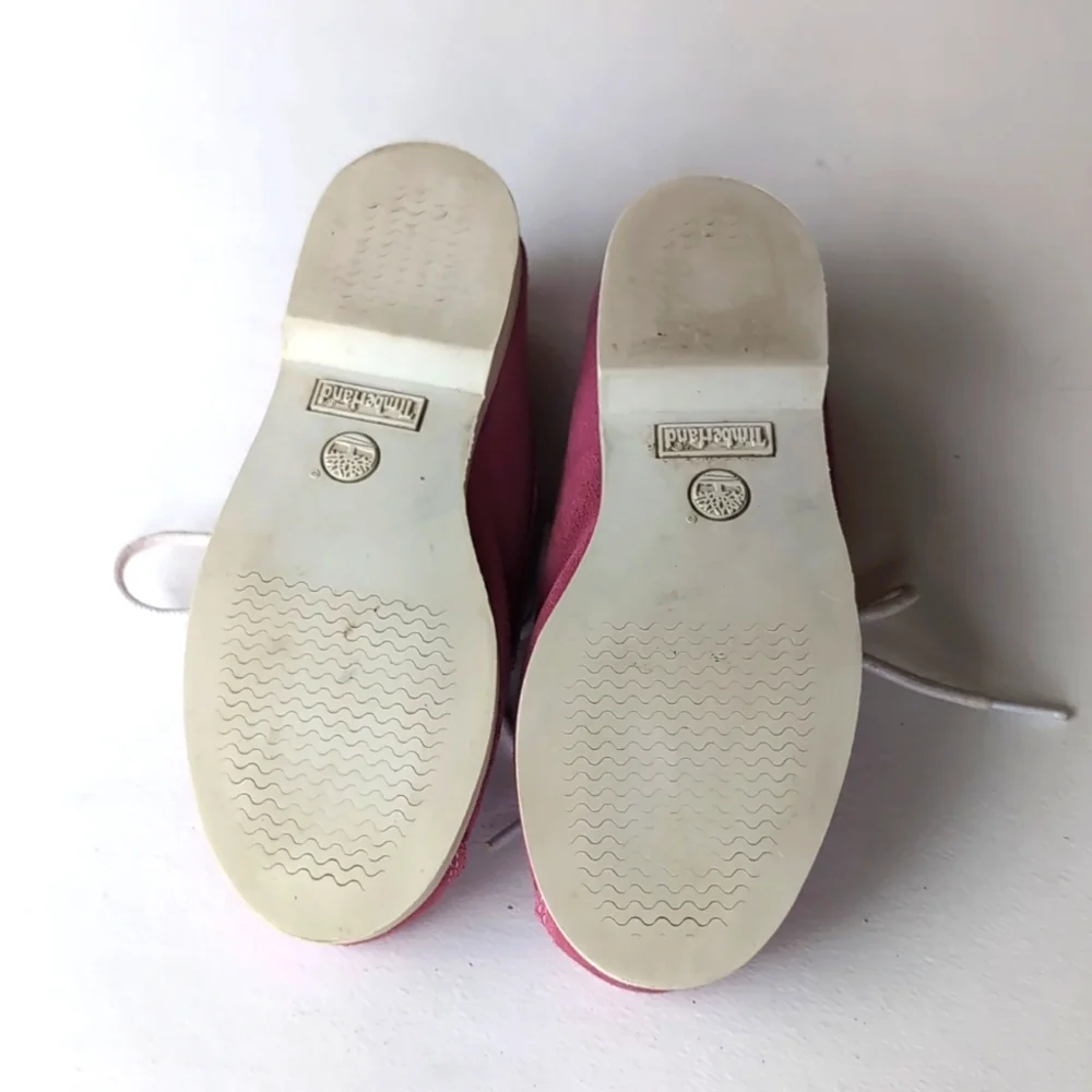 Timberland Pink Suede Moccasins size 12.5 EUC